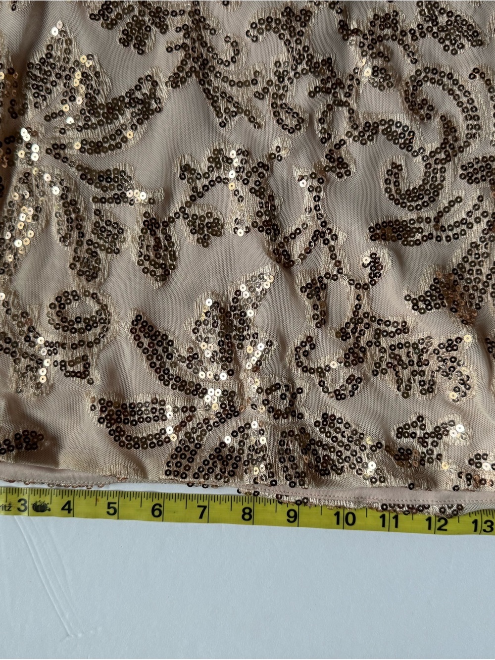 Windsor Josquim Ivory Gold Sequin Bodycon Mini Dress - Picture 10 of 10